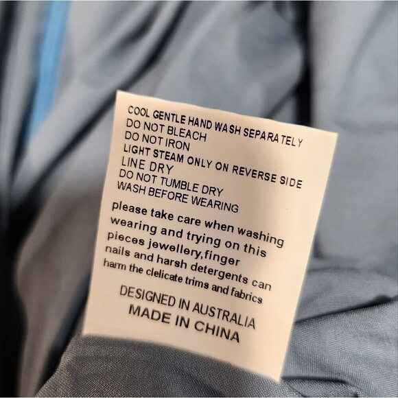 *NWT Elliat Revolve Cassini women's blue one shoulder Asymmetrical midi dress M - Picture 11 of 11